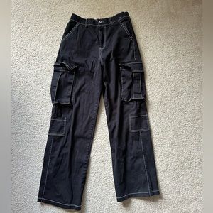 Orange Kiss Black Cargo Pants size Medium